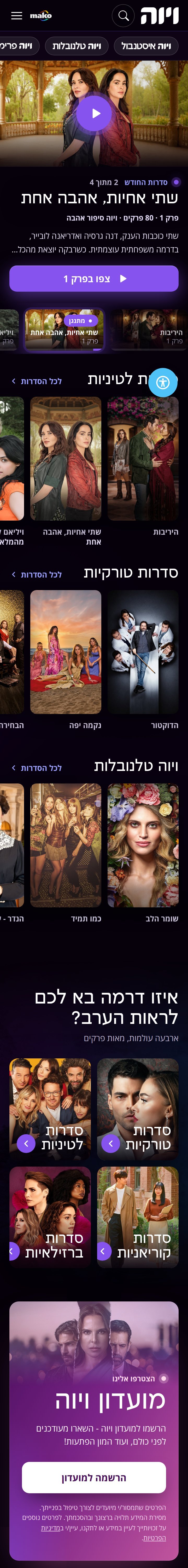 בניית אתרים לאומנות ותרבות תצוגת מובייל